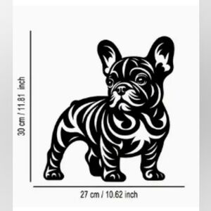 Samson's Friends Metal Abstract French Bulldog Wall Art